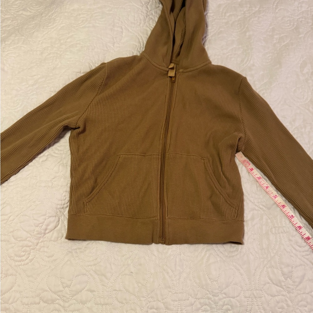SKIMS camel zip up hoodie size medium